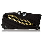 ZIPIT Grillz Pencil Case | Black Pencil Pouch for College and Office