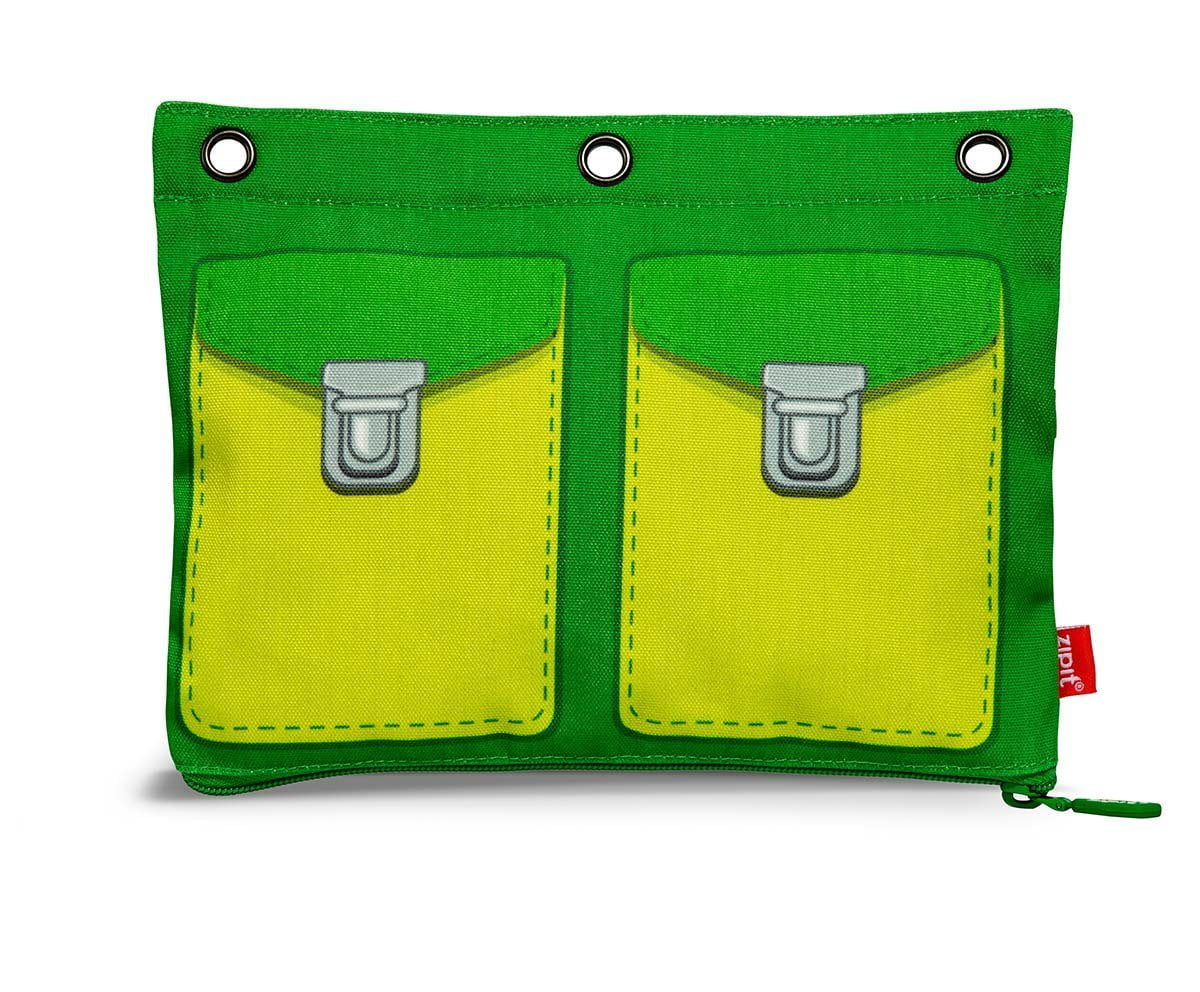 ZIPIT Impact 3 Ring Pencil Case, Green