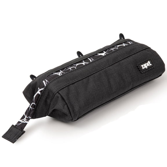 ZIPIT: Lenny Pencil Case - Black & White - Large Storage Capacity Zipper Pouch, Makeup & Stationery Bag, School, Washable Polyester, Kids-Teens-Adults