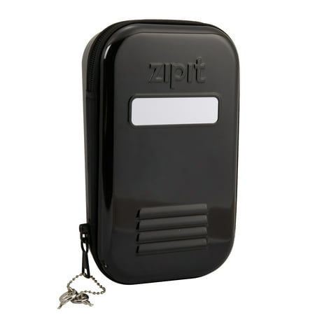 ZIPIT Lock Pencil Case | Lockable Tin Box | Large Capacity Black Pencil Box