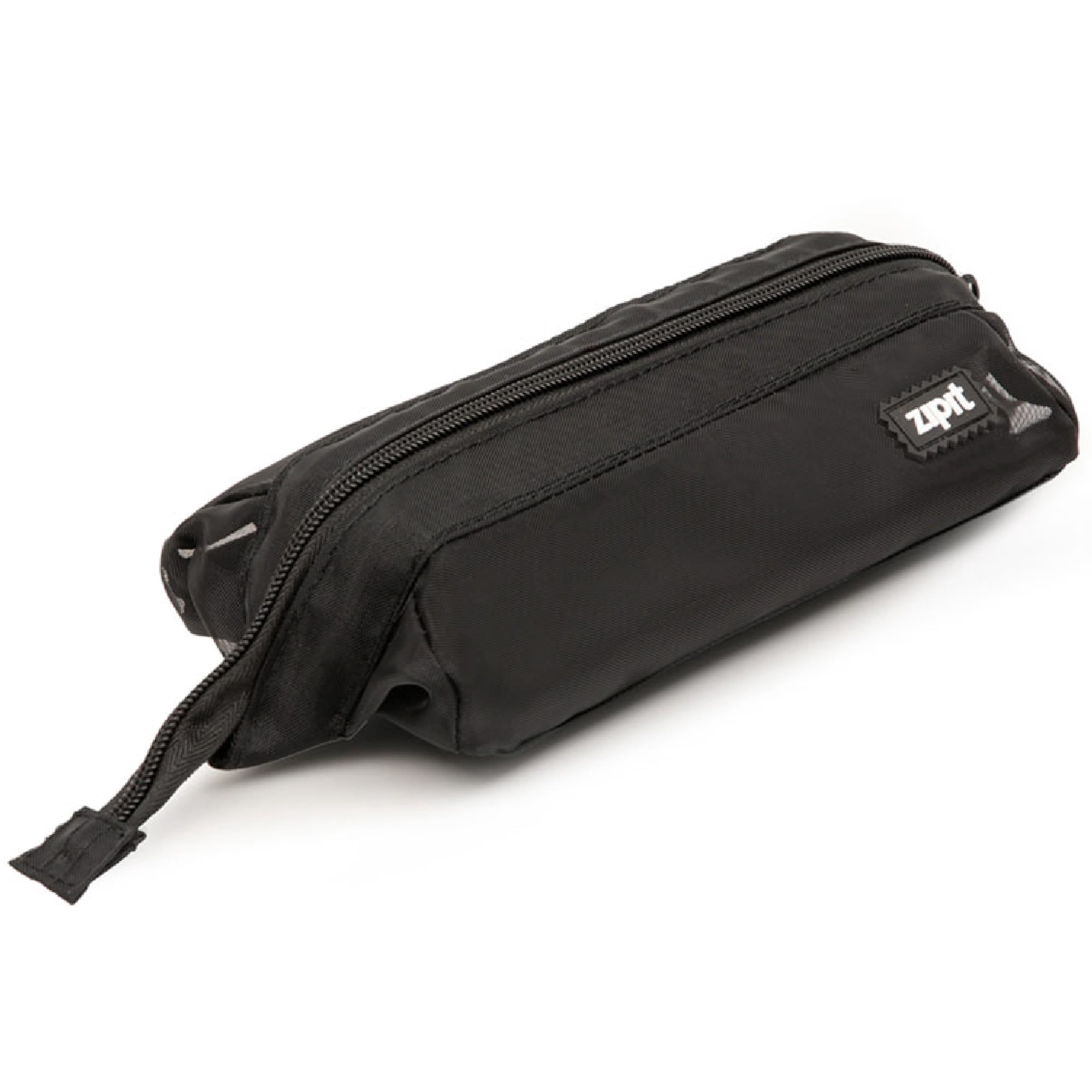 ZIPIT: Lenny Pencil Case - Mesh Black - Large Storage Capacity Zipper Pouch, Makeup-Stationery Bag, School-Travel, Washable Quick Dry, Kid-Teen-Adult