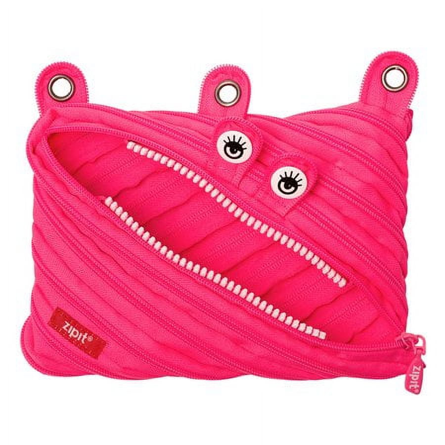 Pencil Pouch for 3 Ring Binder - Smooth Zipper, Big Capacity, Reinforced -  Pink