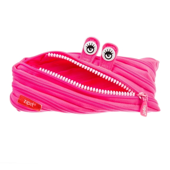 ZIPIT Monster Pencil Case | Pink Pencil Pouch for College and Office
