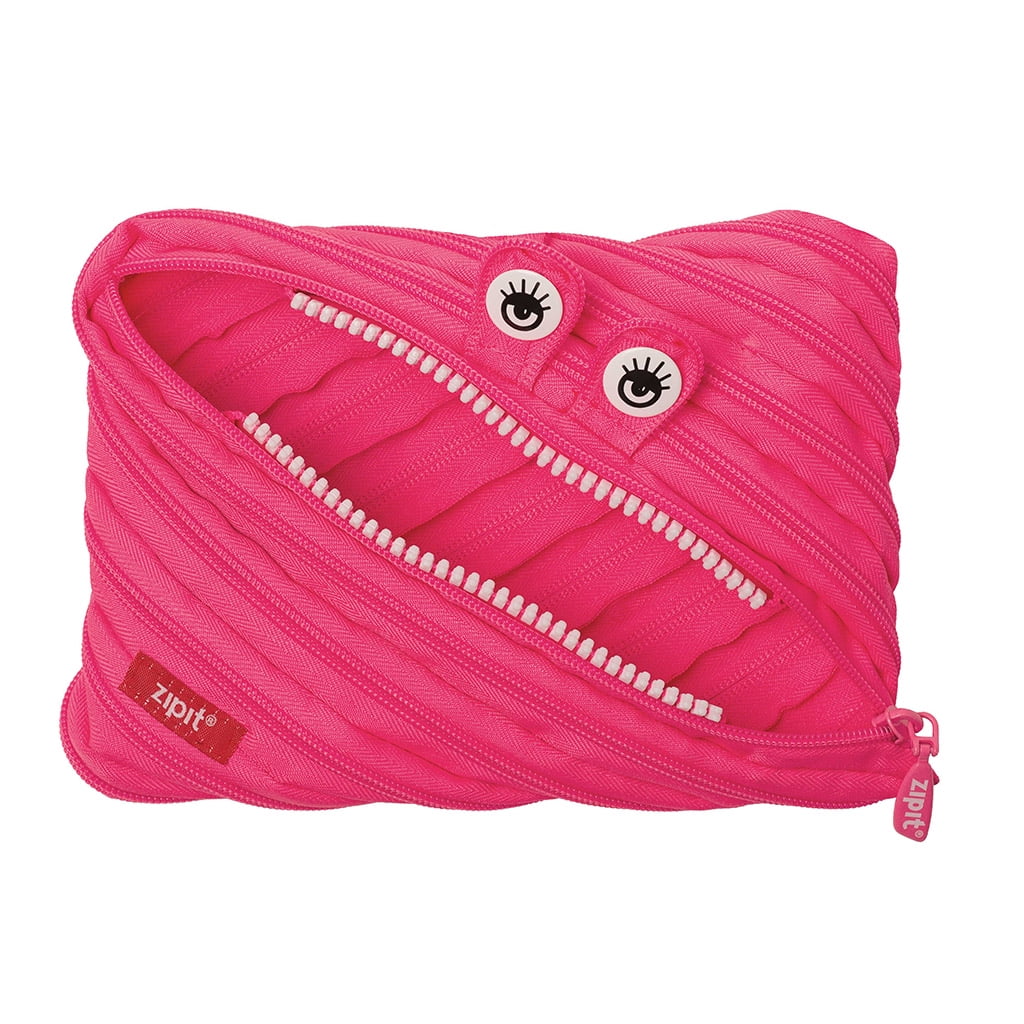 ZIPIT Monster Pencil Cases for Kids with Pink Color - Walmart.com