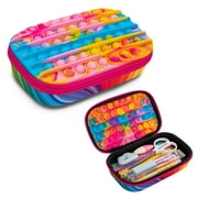 ZIPIT POP Pencil Box | Fidget Silicon Sensory Push It Case | Large Capacity Pencil Case (Colorful)