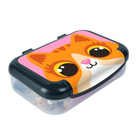 ZIPIT Recycled Plastic Kitty Pencil Case, Kitty