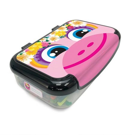 ZIPIT Recycled Plastic Pencil Box - Cute Animal Designs - Assorted Styles