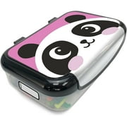 ZIPIT Large Recycled Plastic Pencil Box | Large Capacity Pencil Case| Pink Pencil Bag (Panda)