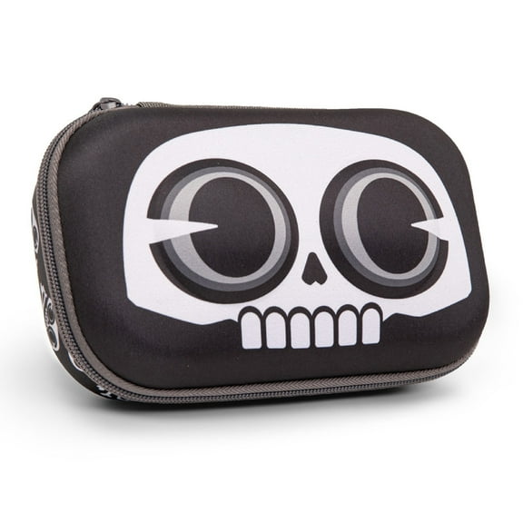 ZIPIT Black Pencil Box | Skull Pencil Case | Large Capacity Organizer