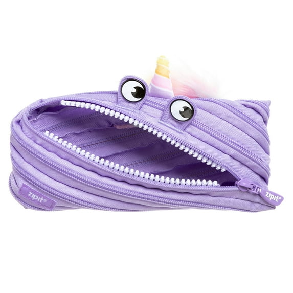 ZIPIT Purple Unicorn Pencil Case, Cute Pencil Pouch