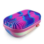 ZIPIT Wavy Pencil Box | Fidget Silicon Sensory Case | Large Capacity Pencil Case Pink
