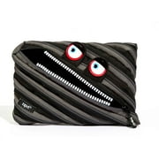 ZIPIT Wildlings Large Pencil Case | Black Pencil Pouch for College and Office