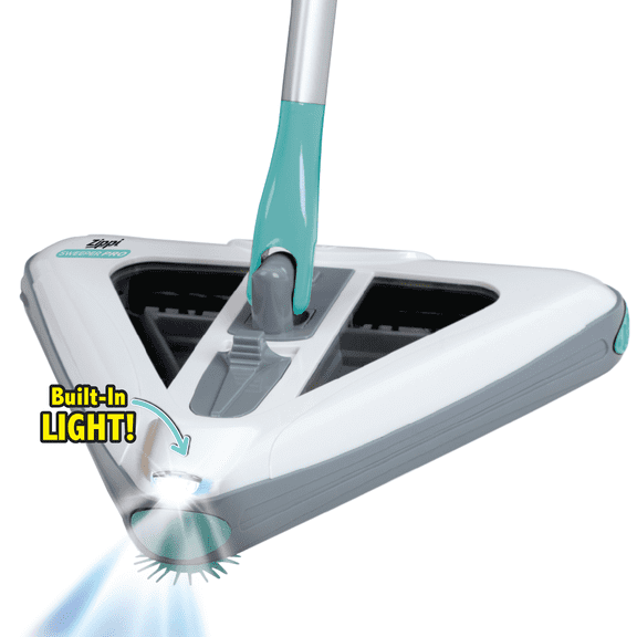 Zippi Sweeper Pro - Lightweight Sweeper, Perfect for Hardwood and Tile, Triangular Design Allows for Sweeping in Corners