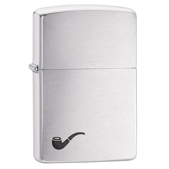 ZIPPO BRUSHED CHROME PIPE LIGHTER