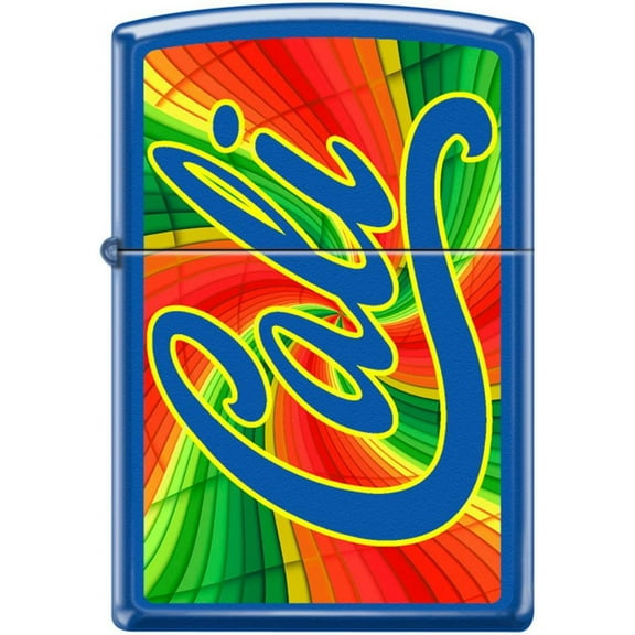 Pro-Cut ZIP-229CI404692 2024 Zippo Cali with Rainbow Swirls Royal Matte Lighter