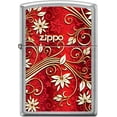 thumbnail image 1 of Pro-Cut ZIP-207CI402277 2024 Zippo Custom Red with Gold Floral Street Chrome Lighter, 1 of 1