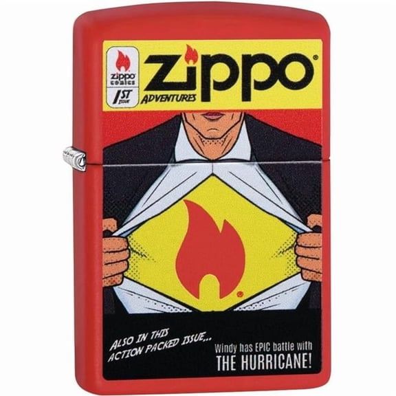 ZIPPO Custom Superman RED MATT