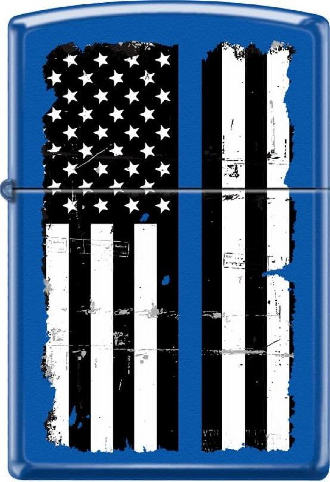 Pro-Cut ZIP-229CI405005 2024 Zippo U.S. Flag Blue Line Royal Matte Lighter