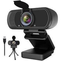 ZIQIAN 1080P Webcam with Microphone, HD Webcam Web Camera with Tripod Stand, Widescreen USB Computer Camera-Black