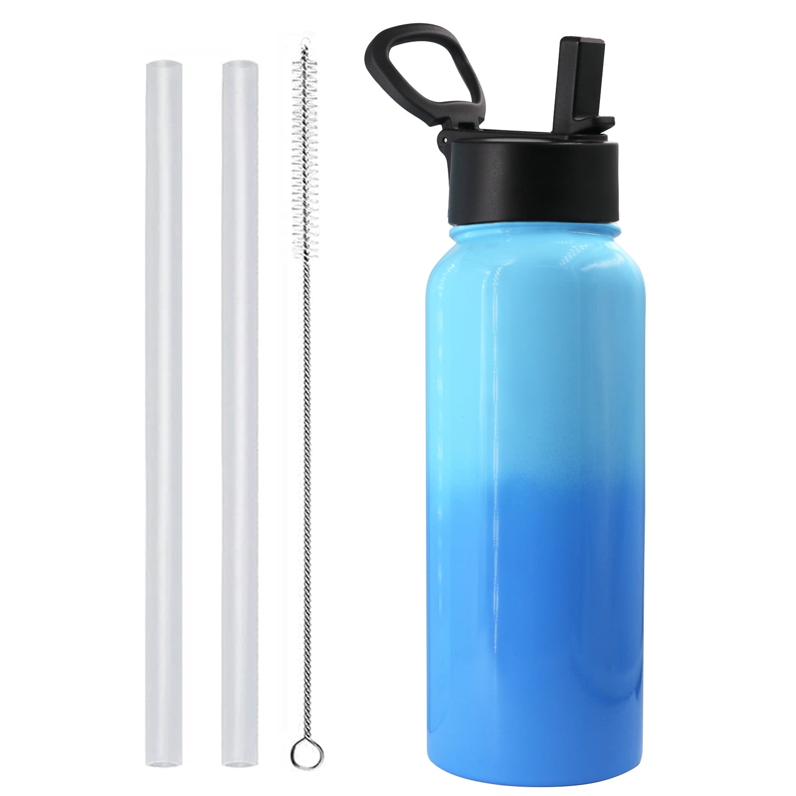 Bouteille d'eau isolée avec les câbles de paille & Togo