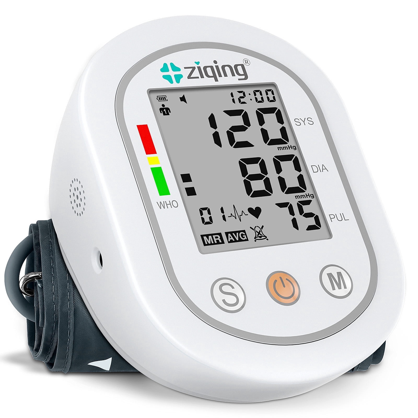 Upper Arm Blood Pressure Monitor, 2×99 Memory, Adjustable Cuff, Irregular Heartbeat Detector, Home BP Machine
