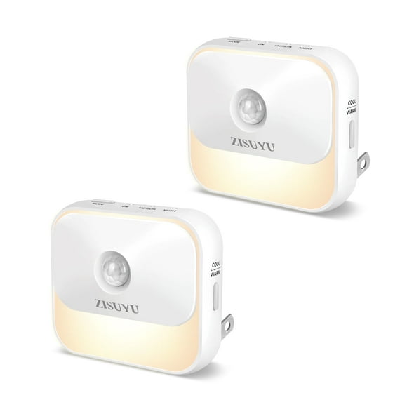 ZISUYU 2-Pack Dimmable Motion Sensor LED Night Lights for Adults & Kids