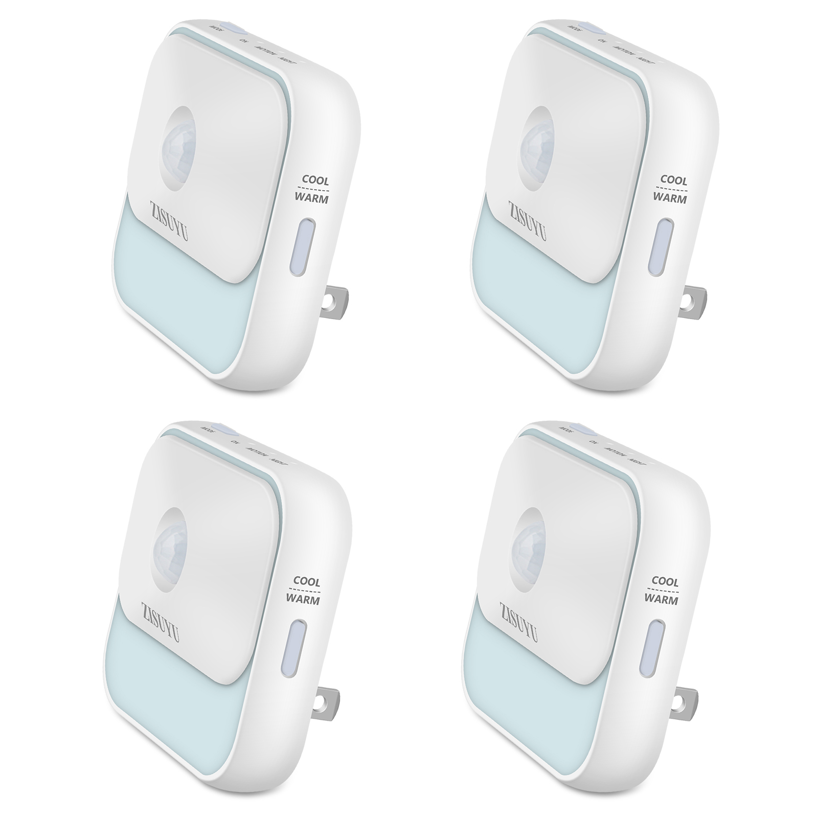 GE MotionBoost LED Night Light, White, Plugin, Motion Activated