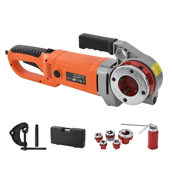 ZIT-KY01-50 Portable Handheld Electric Pipe Threader 2300W Industrial Pipe Threading Machine With 6 Die Power Tool ,Gardening Tree Branch