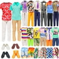 thumbnail image 1 of ZITA ELEMENT 11 Items 11.5 Inch Boy Doll Clothes and Shoes - 5 Sets Casual Wear Clothes Outfit 2 Swimwear 4 Pairs Shoes for 12 inch boy Doll Fashion Random Styles, 1 of 7