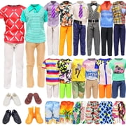 ZITA ELEMENT 11 Items 11.5 Inch Boy Doll Clothes and Shoes - 5 Sets Casual Wear Clothes Outfit 2 Swimwear 4 Pairs Shoes for 12 inch boy Doll Fashion Random Styles