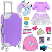 ZITA ELEMENT 18 Inch Doll Suitcase Travel Set with 23 Accessories