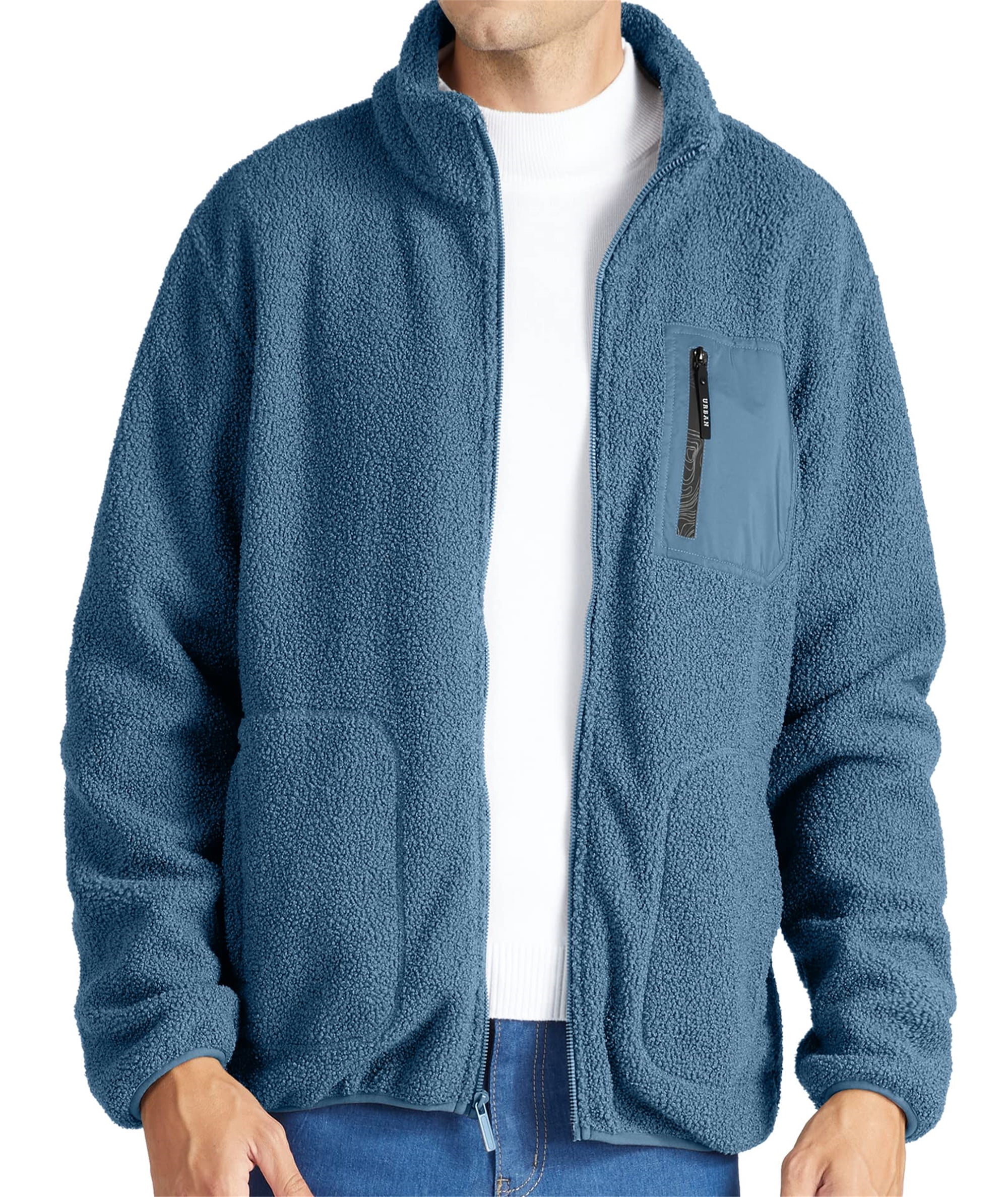 ZITY Men's Active Lightweight Winter Fleece Jacket with Pockets