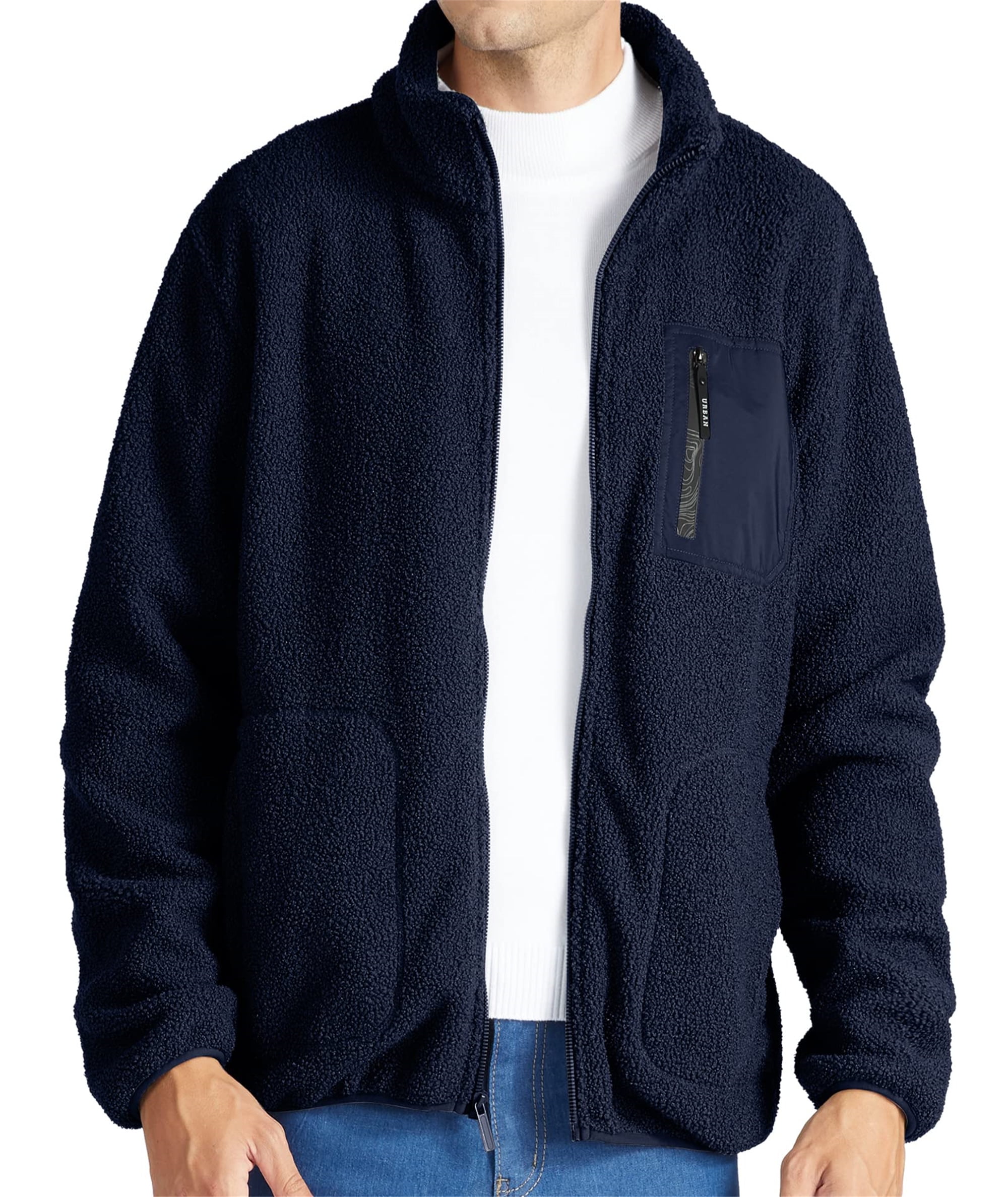 ZITY Men's Winter 220GSM Fleece Jackets with Pockets,Sizes Small to 3XL ...
