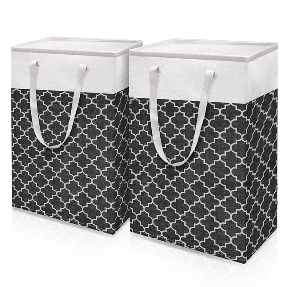 ZIVACATE 2 Pack Laundry Hamper 75L Large Laundry Baskets Collapsible Dirty Clothes Hamper Storage Basket For Bedroom, Bathroom, Dorm, College