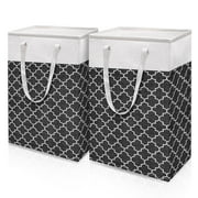 ZIVACATE 2 Pack Laundry Hamper 75L Large Laundry Baskets Collapsible Dirty Clothes Hamper Storage Basket For Bedroom, Bathroom, Dorm, College