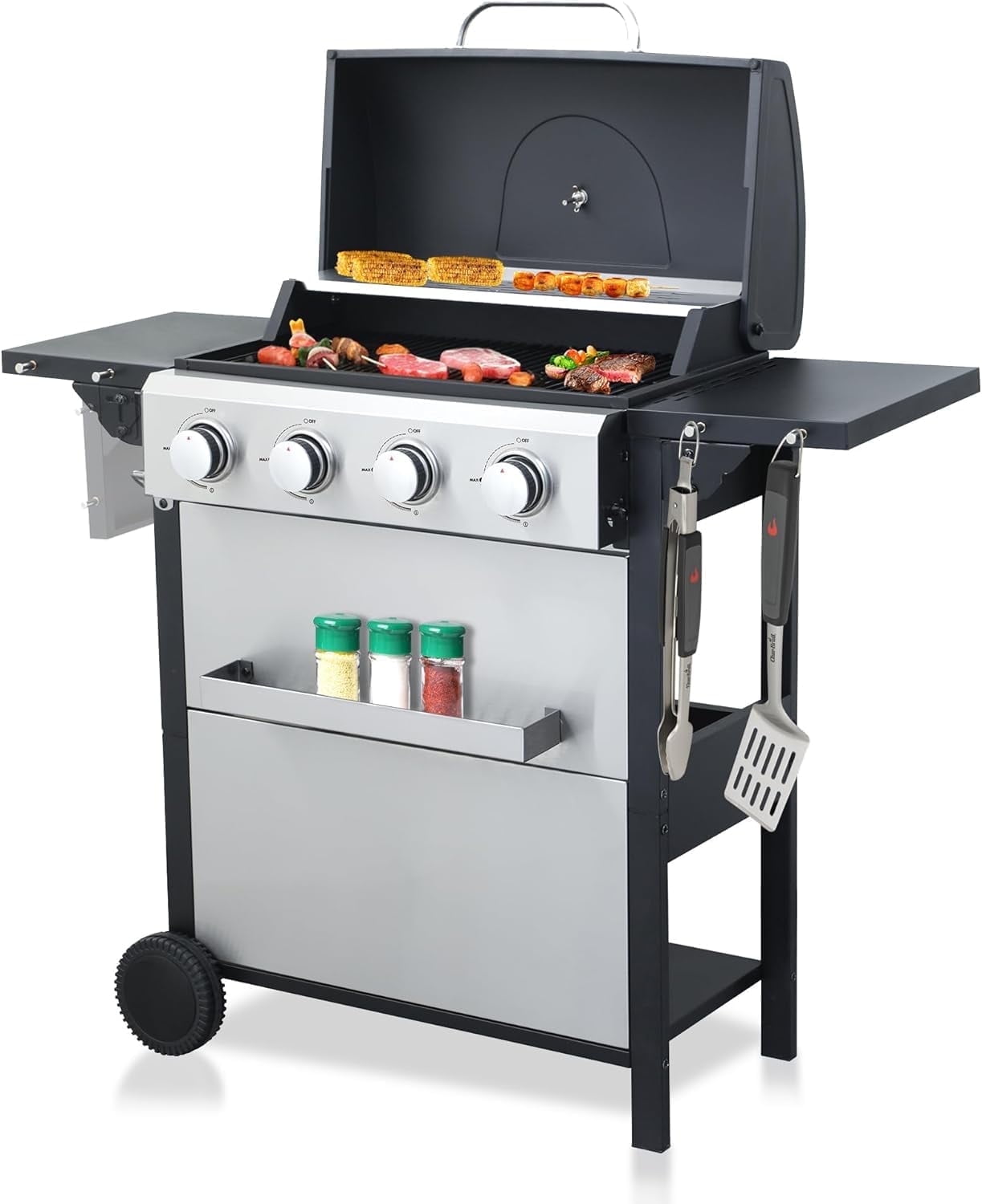 HONGGE 60000BTU 4 Burner Foldable Outdoor Propane Gas Grill HONGGE 60000BTU 4 Burner Foldable Outdoor Propane Gas Grill