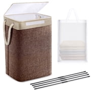 ZIVACATE 75L Laundry Basket With Lid Large Laundry Hamper With Easy Carry Handles & Removable Laundry Bag, Freestanding  Waterproof Clothes Hampers For Laundry, Bedroom, Dorm, Towels, Toys