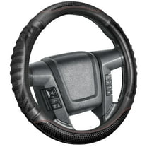 ZIVACATE Car Steering Wheel Cover Universal Microfiber Leather Anti-Slip Car Accessories for Men and Women,Black