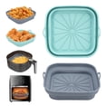 thumbnail image 1 of ZIVACATE Silicone Air Fryer Liners Inserts 2 Pack Air Fryer Silicone Basket Inserts Foldable Square Reusable Air Fryer Liners 8in, 1 of 8