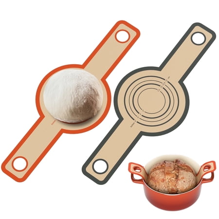 ZIVACATE Silicone Bread Sling 2 Pcs Silicone Sourdough Sling Dutch Oven Bread Mat Baking Sling Non-Stick & Easy Clean Reusable For Sourdough Bread