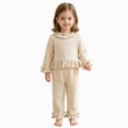 thumbnail image 1 of ZIXKCGDSE Baby Girl Clothes Ruffle Sleeved Pullover Tops and Wide Leg Pants Fall Outfits Size 2-3 Years, 1 of 4