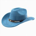 thumbnail image 1 of ZIXKCGDSE Cowboy Hat for Women and Men with Shapeable Wide Brim, Cowboy Hat Retro Hat Unisex Rolled up Cap One Size, 1 of 3