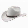 thumbnail image 1 of ZIXKCGDSE Cowboy Hat for Women and Men with Shapeable Wide Brim, Cowboy Hat Retro Hat Unisex Rolled up Cap One Size, 1 of 3