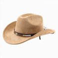 thumbnail image 1 of ZIXKCGDSE Cowboy Hat for Women and Men with Shapeable Wide Brim, Cowboy Hat Retro Hat Unisex Rolled up Cap One Size, 1 of 3