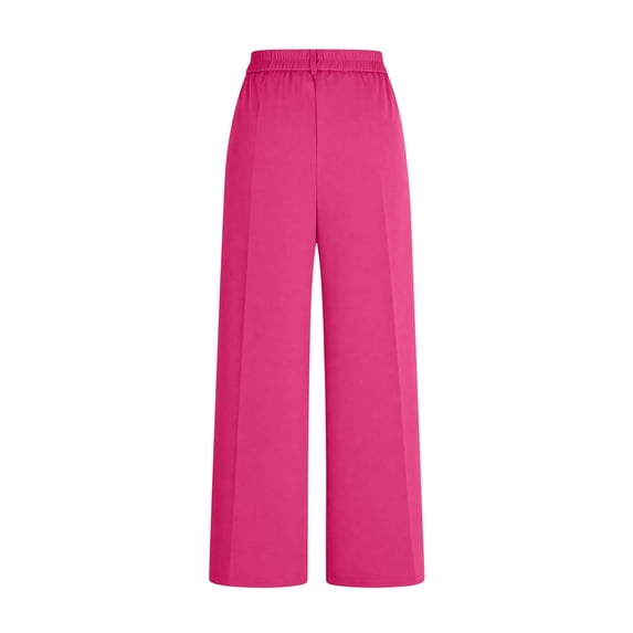 ZIXKCGDSE Dress Pants Women Wide Leg Work Pants Stretchy High Waist Business Casual Trousers Size XXXL