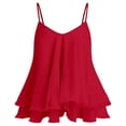 thumbnail image 1 of ZIXKCGDSE Flowy Tank Tops for Women Ruffle Spaghetti Strap Camisole Summer Trendy Clothes Size M, 1 of 3