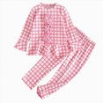 thumbnail image 1 of ZIXKCGDSE Girls 2 Piece Outfits Cute Floral Long Sleeve Top and Pants Vacation Going Out Size 6 Years, 1 of 5