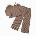 thumbnail image 1 of ZIXKCGDSE Girls Trendy Outfits Off Shoulder Long Sleeved Top and Wide Leg Pants Fashion Clothes Going Out Size 3-4 Years, 1 of 5