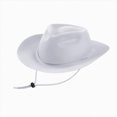 thumbnail image 1 of ZIXKCGDSE Kids Girls Boys Wide Brim Western Cowboy Cowgirl Hat with Wind Lanyard Felt Fedora Hat Size 4-10 Years, 1 of 3