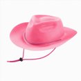 thumbnail image 1 of ZIXKCGDSE Kids Girls Boys Wide Brim Western Cowboy Cowgirl Hat with Wind Lanyard Felt Fedora Hat Size 4-10 Years, 1 of 3